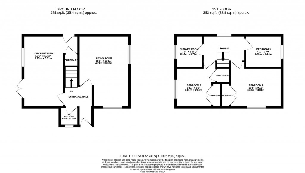 Floorplans For St. Magdalenes Road, Kettering