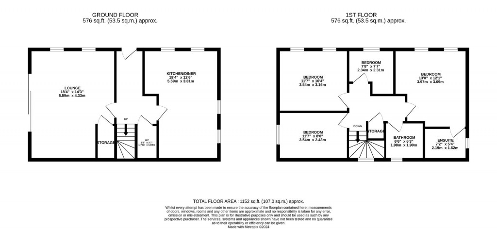 Floorplans For Fotheringhay Road, Stanton Cross, Wellingborough