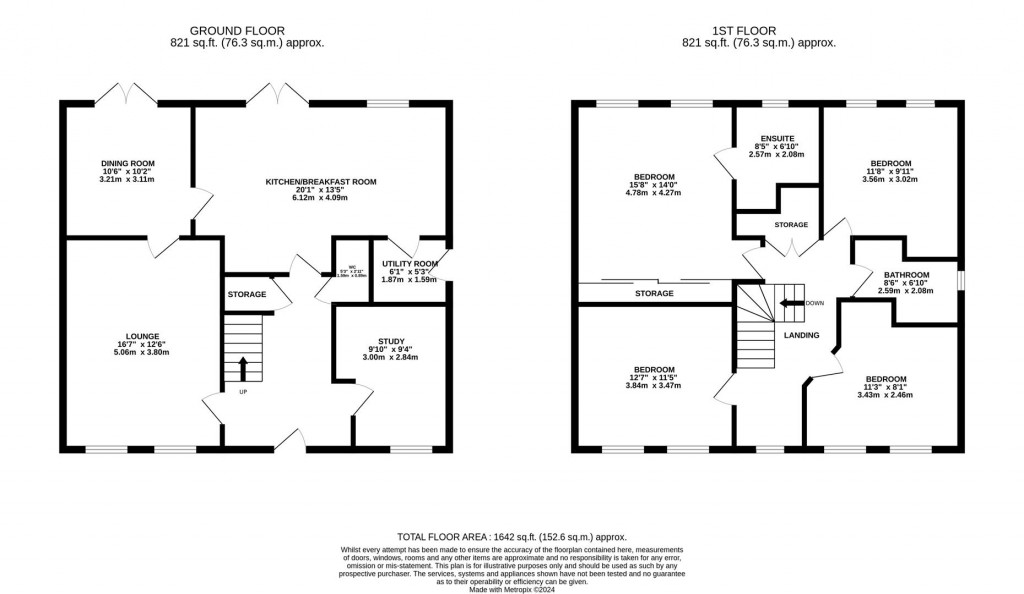 Floorplans For Harrier Close, Weldon, Corby