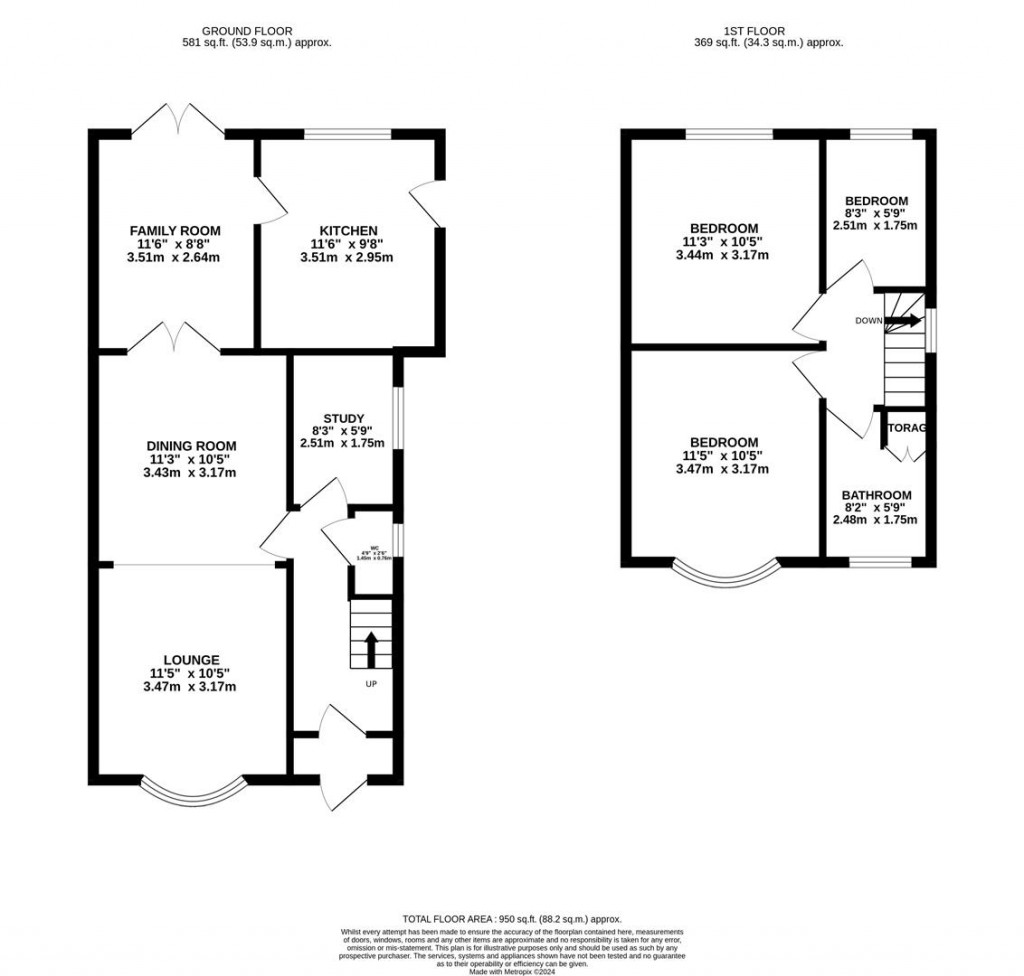 Floorplans For Sandiland Road, Northampton