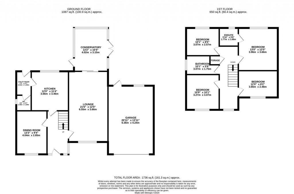 Floorplans For Pine Close, Desborough, Kettering