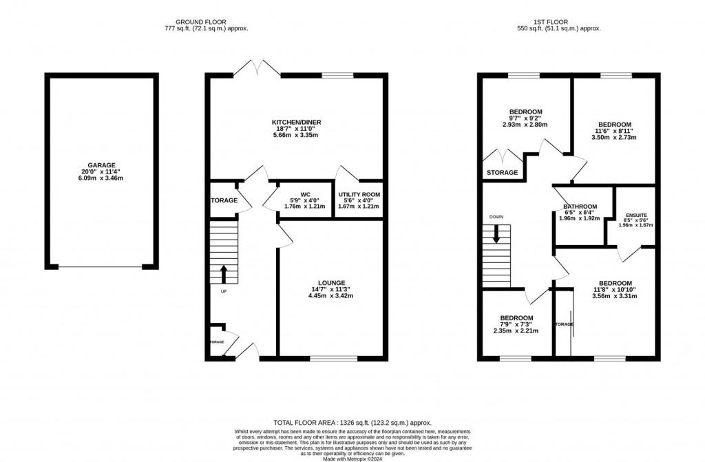 Floorplans For Taylor Drive, Barton Seagrave, Northants