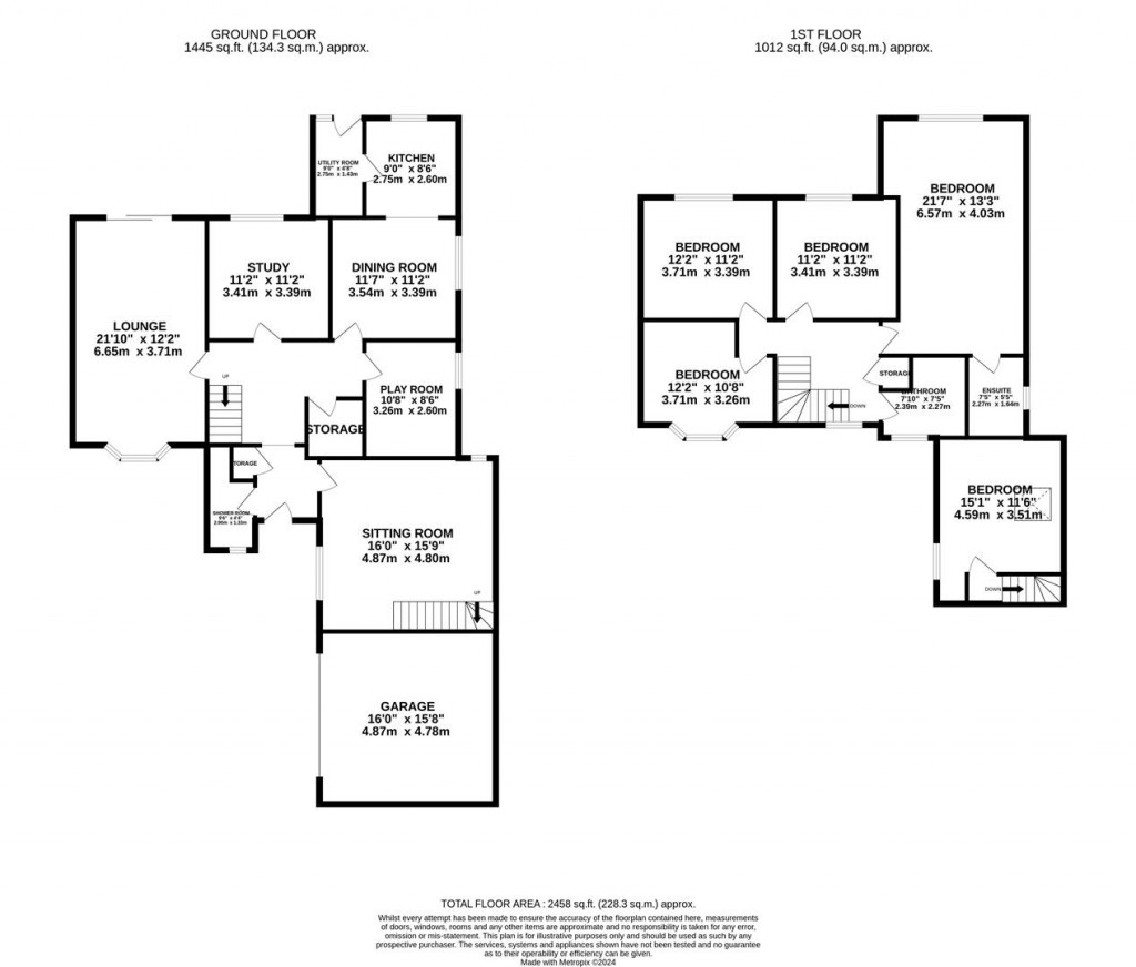 Floorplans For High Street, Naseby