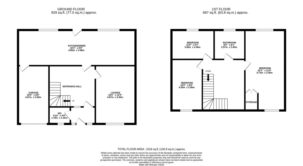 Floorplans For Birch Barn Way, Northampton