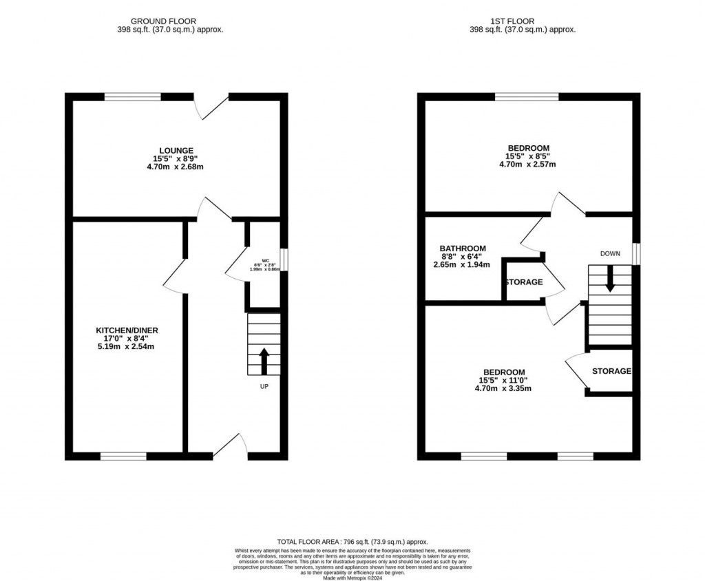 Floorplans For Kensington Close, Northampton