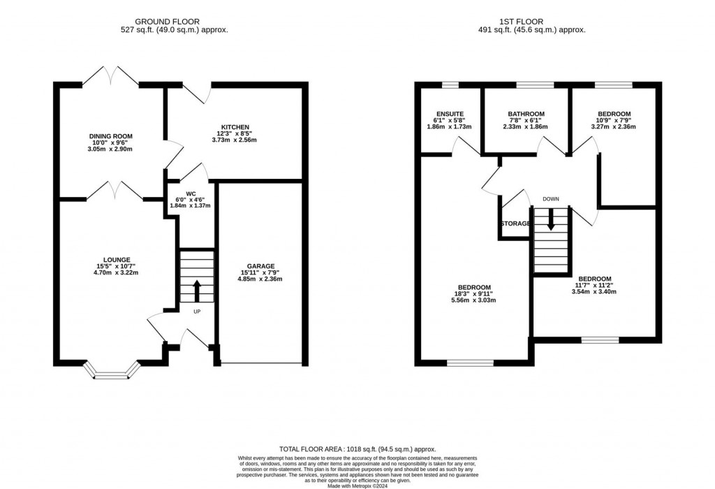 Floorplans For Hidcote Close, Corby