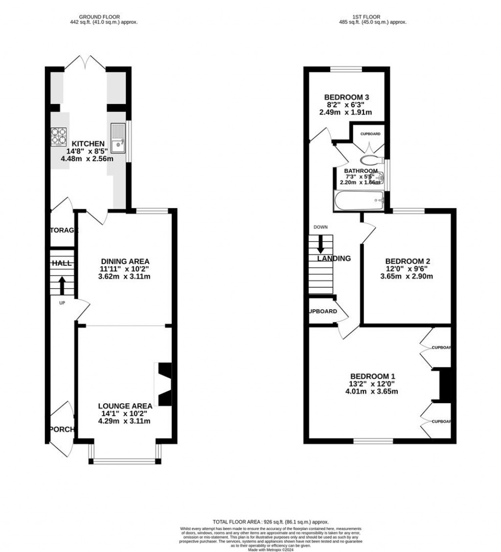 Floorplans For Crispin Street, Rothwell