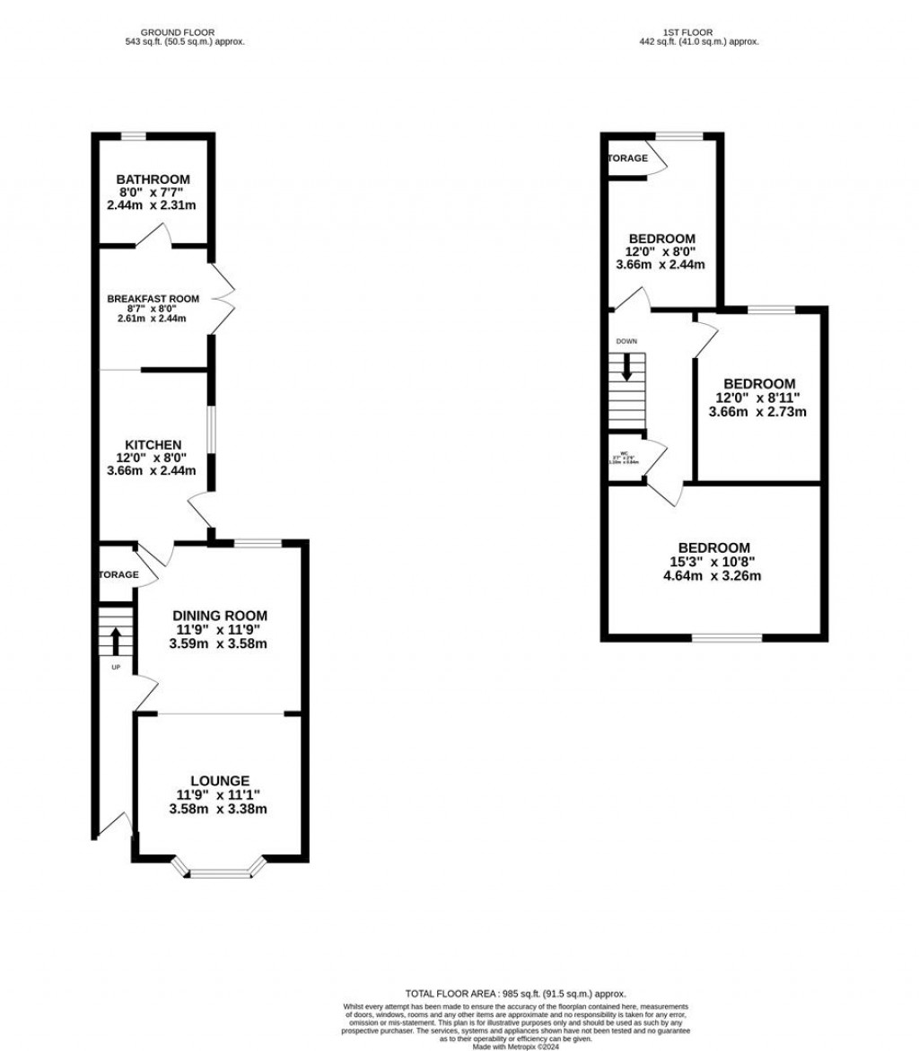 Floorplans For Station Road, Burton Latimer