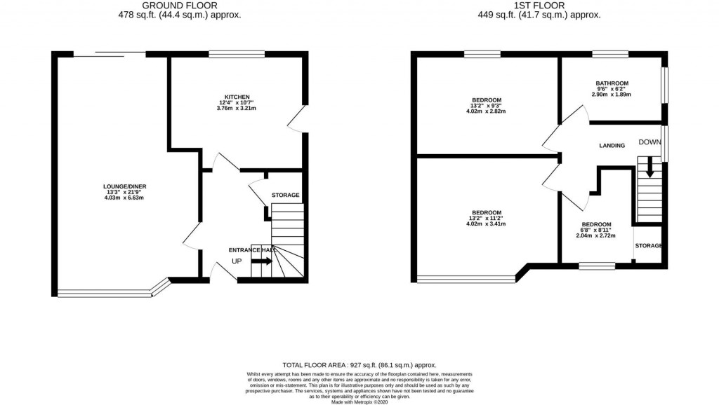 Floorplans For Greenfield Avenue, Kettering