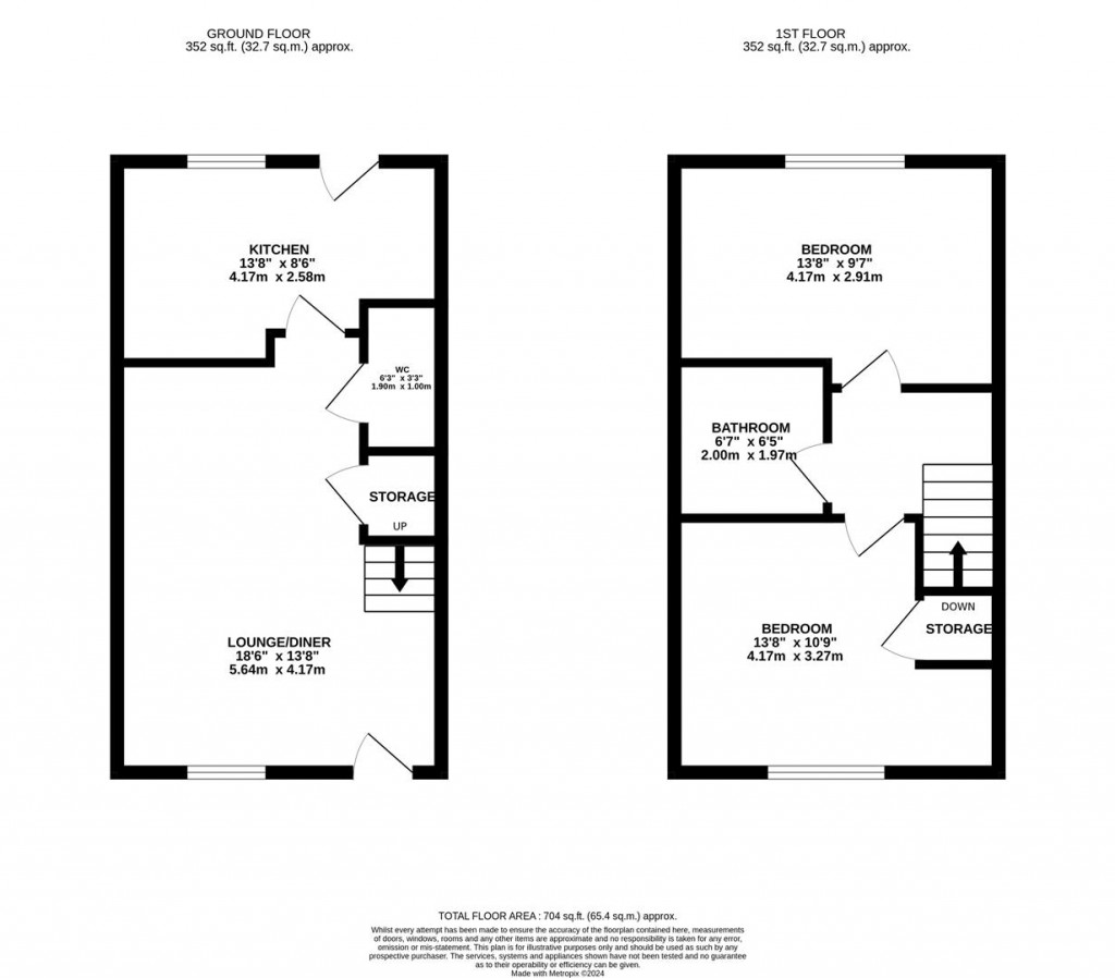 Floorplans For Palmer Crescent, Burton Latimer