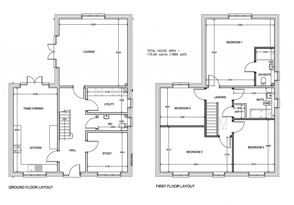 Floorplans For Lawton Drive, Kettering