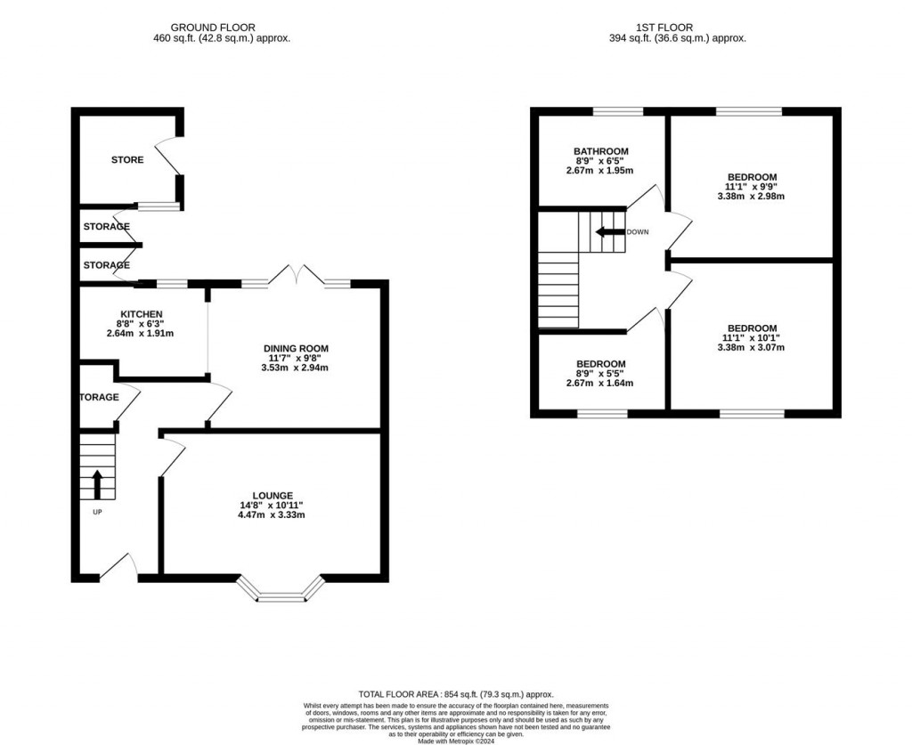 Floorplans For Cross Street, Kettering