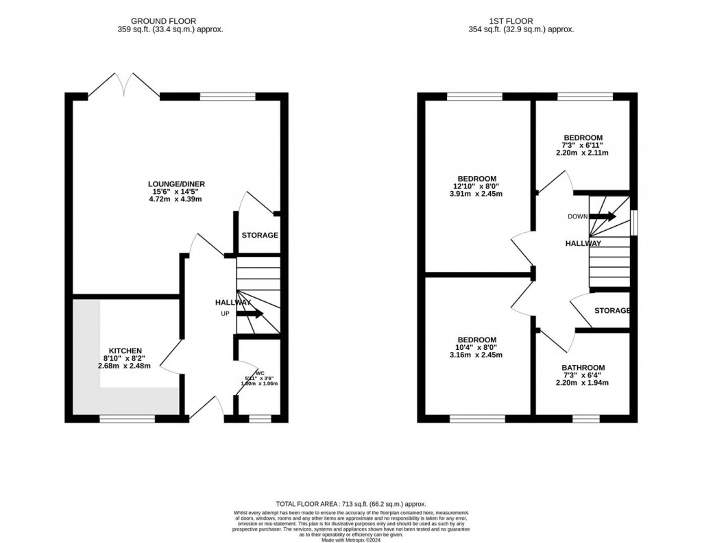 Floorplans For Yaffle Crescent, Desborough