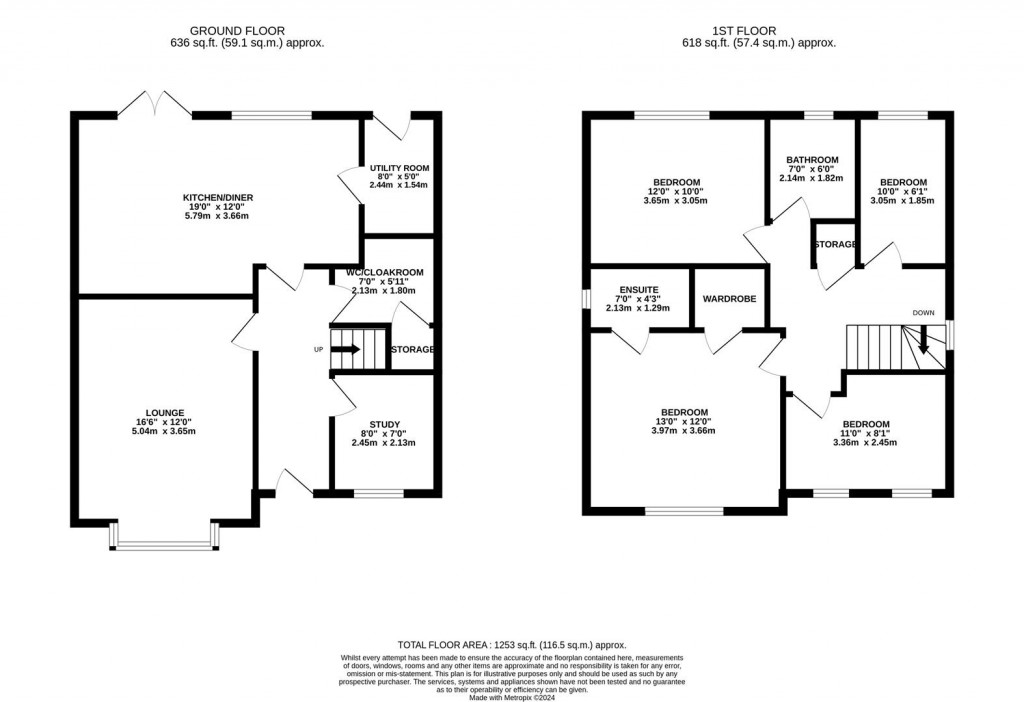 Floorplans For Birley Close, Barton Seagrave