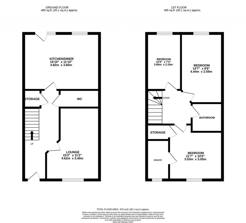 Floorplans For Venus Avenue, Barton Seagrave