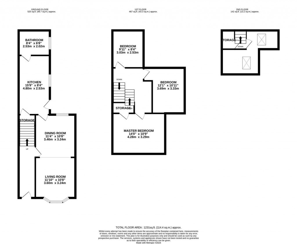 Floorplans For Caxton Street, Market Harborough