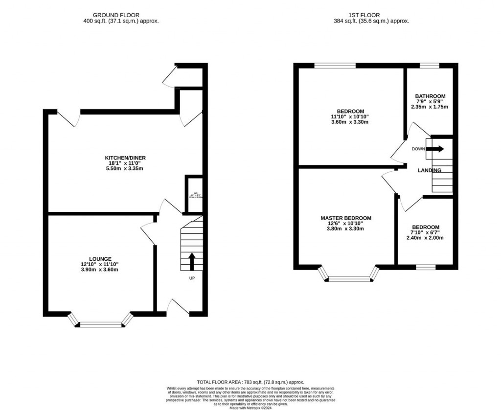 Floorplans For Hillside Avenue, Kettering