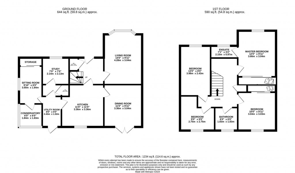 Floorplans For Barth Close, Great Oakley, Corby