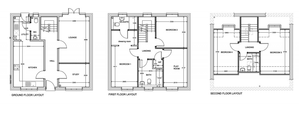 Floorplans For Reed Close, Kettering