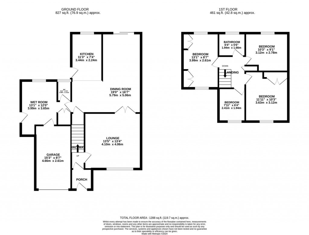 Floorplans For Bradshaw Way, Irchester, Wellingborough
