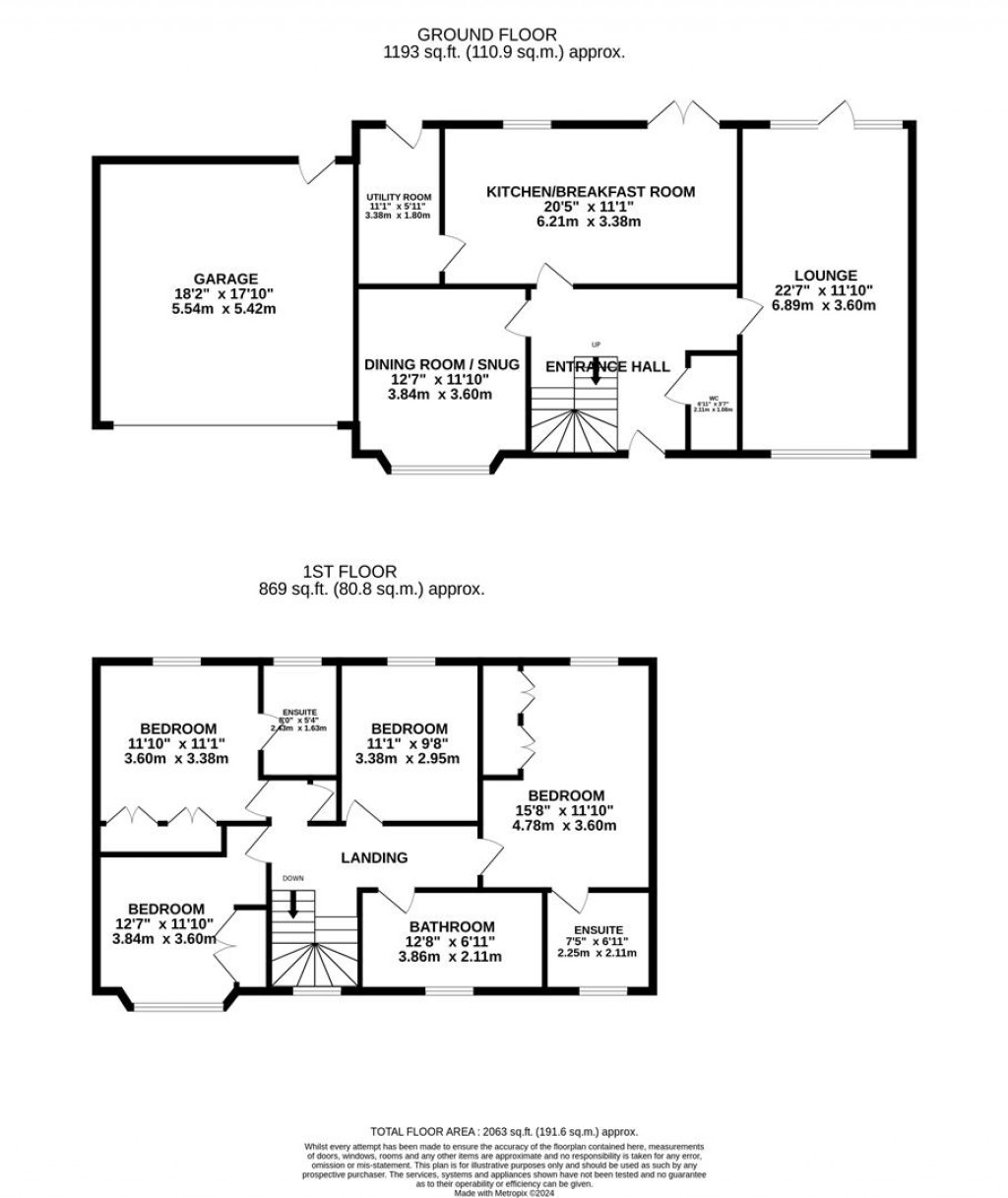 Floorplans For Crane Close, Little Cransley, Kettering