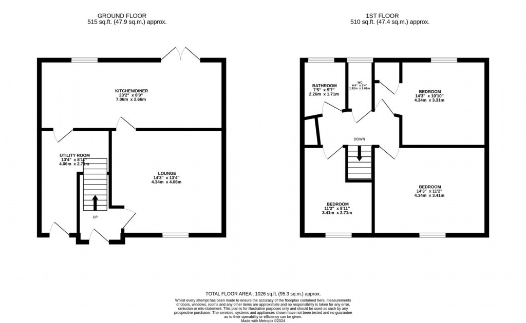 Floorplans For Horsham Walk, Corby