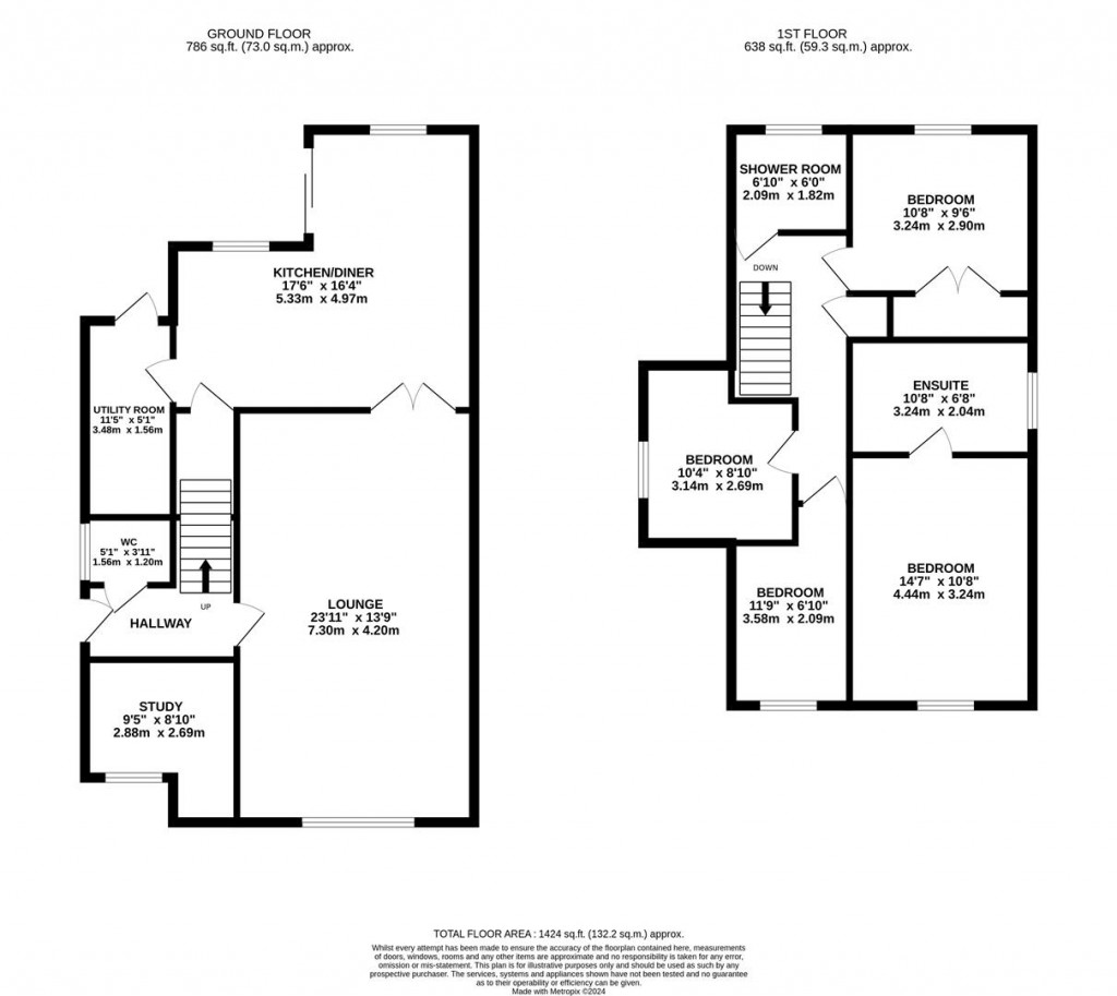 Floorplans For St. Crispins Way, Raunds, Wellingborough