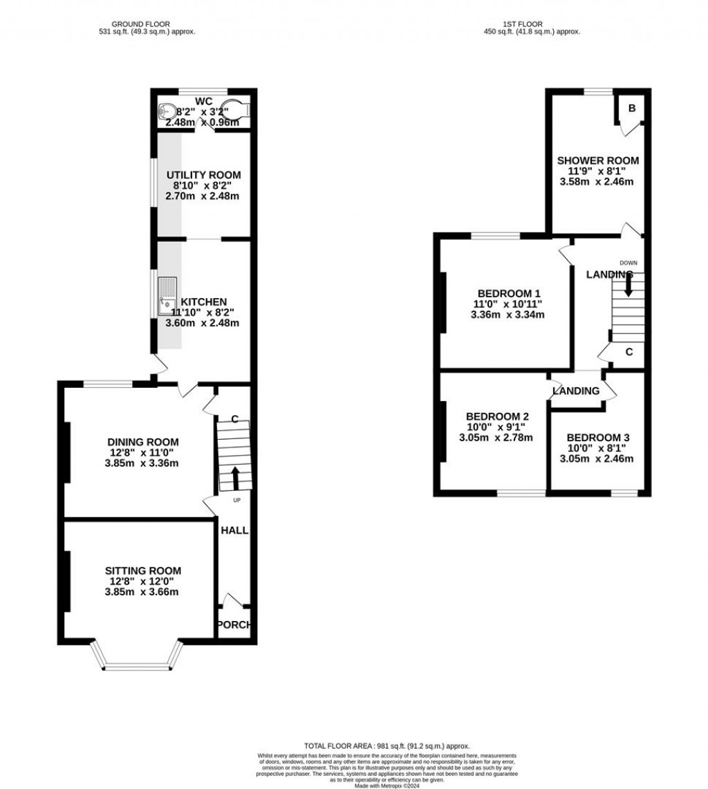 Floorplans For Station Road, Burton Latimer