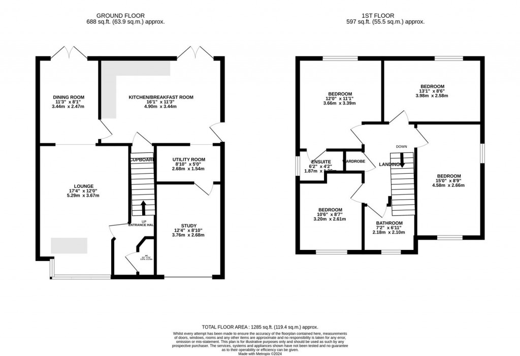 Floorplans For Lavender Close, Corby