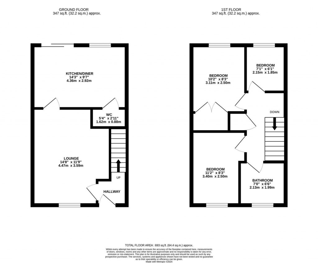 Floorplans For Lowry Close, Corby