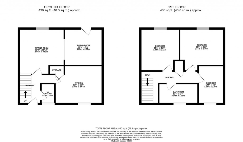 Floorplans For Osprey Lane, Wellingborough