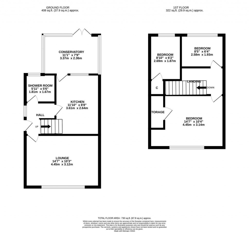 Floorplans For Conway Drive, Burton Latimer