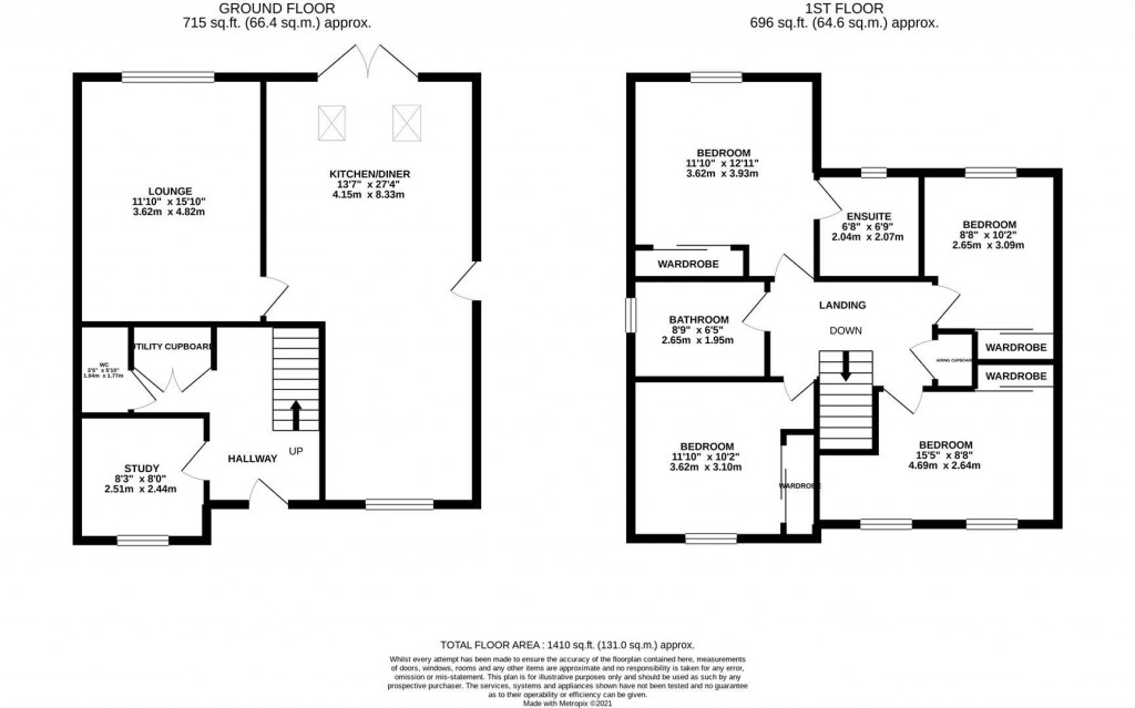 Floorplans For Home Farm Drive, Boughton, Northampton
