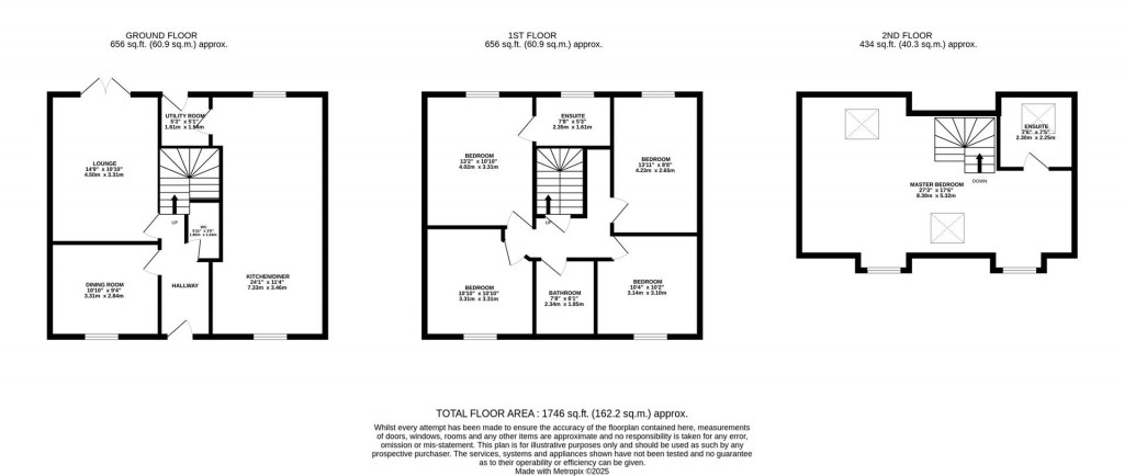 Floorplans For Mason Close, Weldon Park, Corby