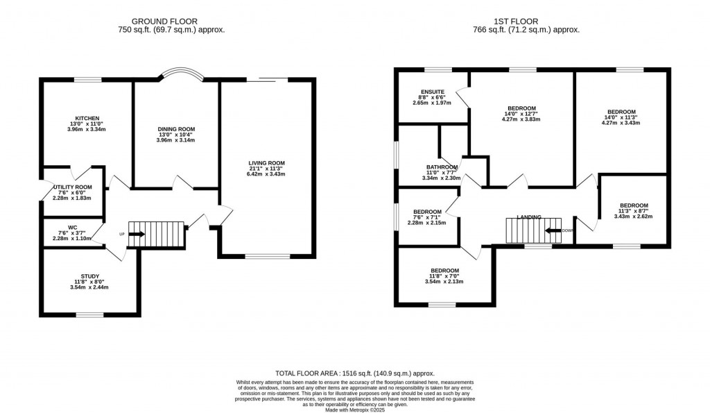 Floorplans For Brecon Close, Kettering