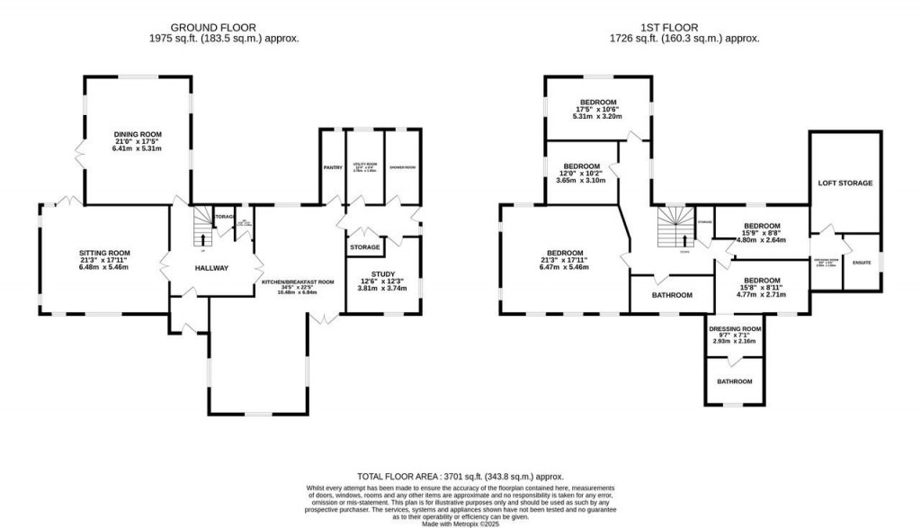 Floorplans For Christmas Farm, Glebe Road, Mears Ashby
