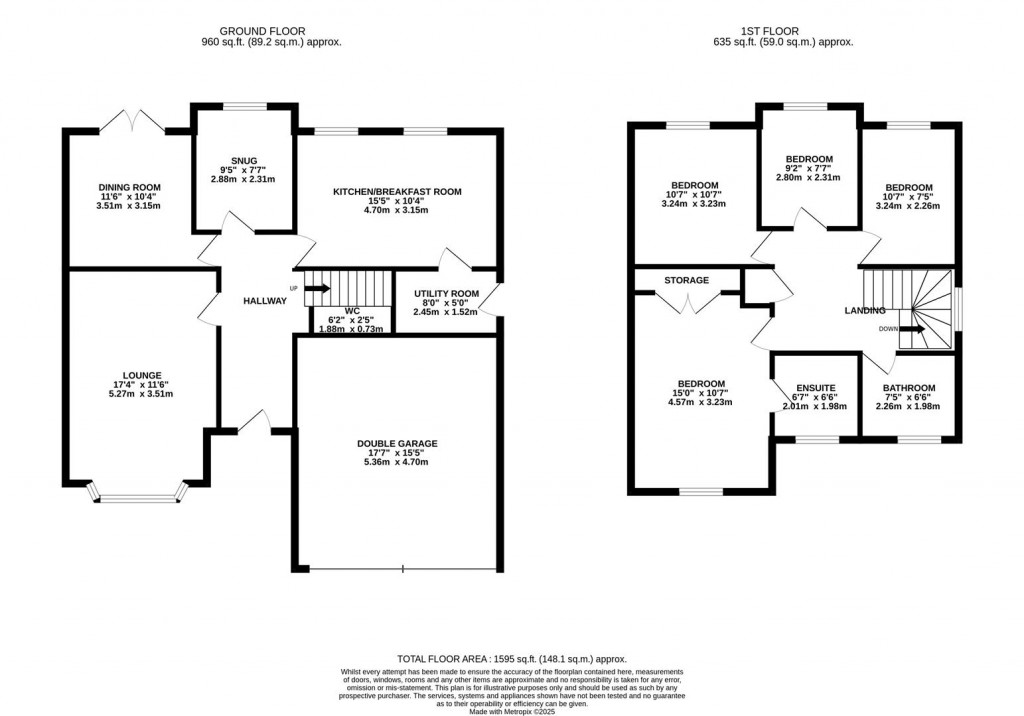 Floorplans For Eliot Way, Higham Ferrers