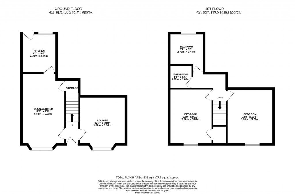 Floorplans For Gold Street, Wellingborough