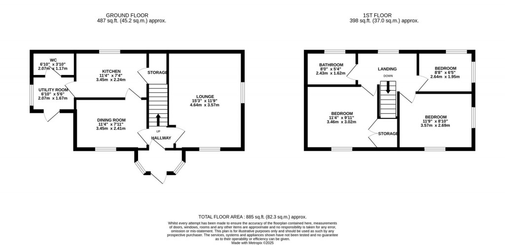 Floorplans For Stanwell Way, Wellingborough