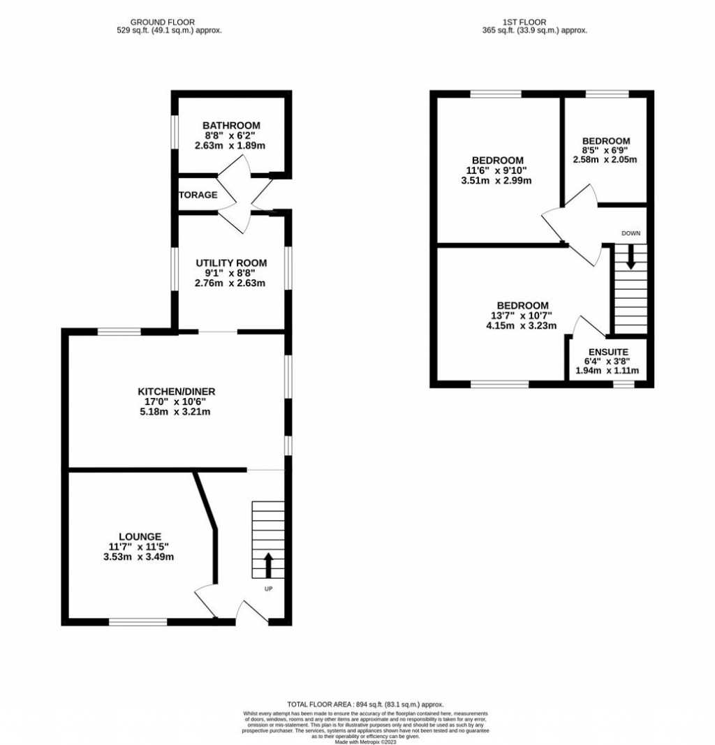 Floorplans For Deeneside, Weldon, Corby