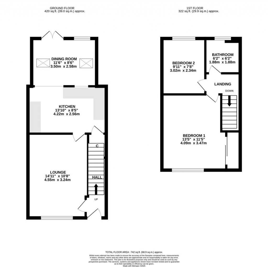 Floorplans For Whitney Road, Burton Latimer