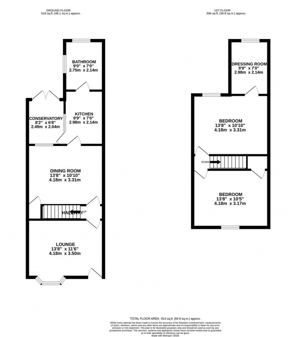 Floorplans For Jubilee Street, Irthlingborough