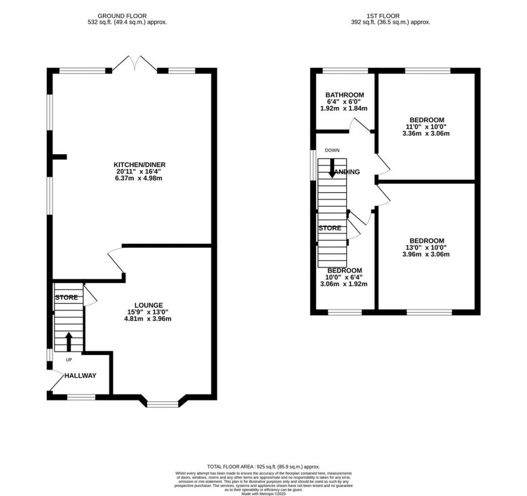Floorplans For Oban Close, Kettering