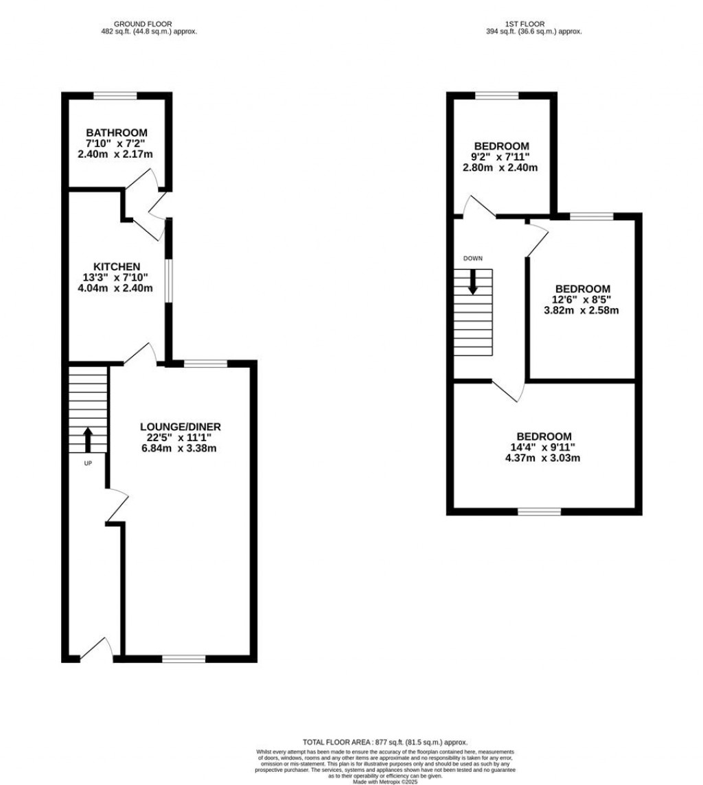 Floorplans For Melton Street, Kettering