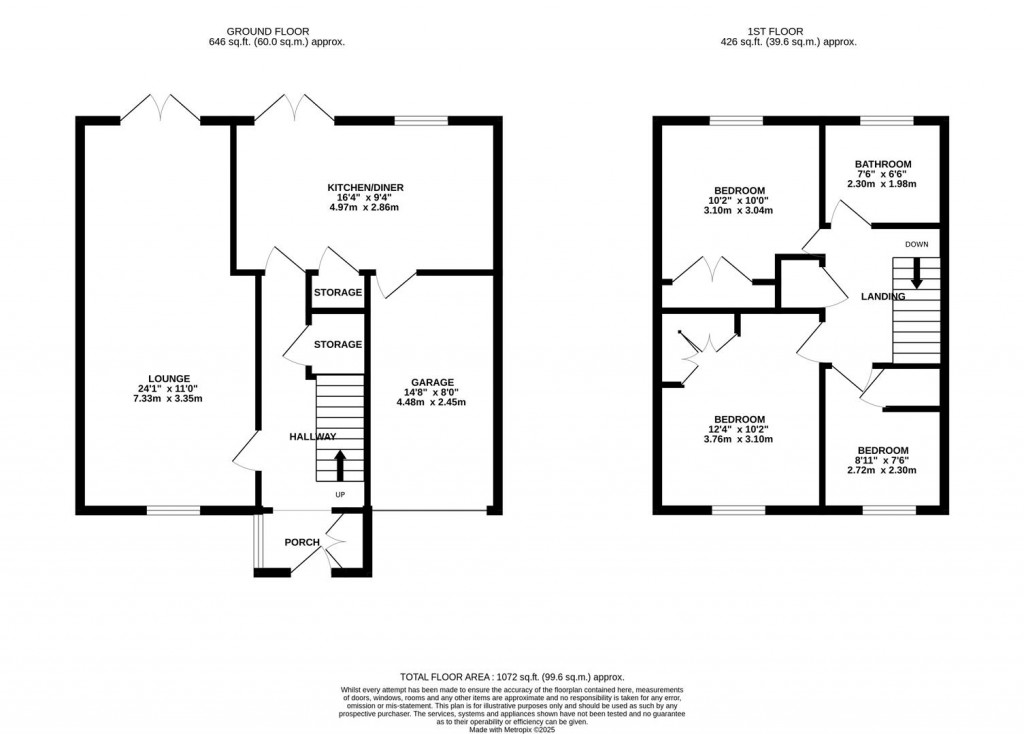 Floorplans For Priory Road, Wollaston, Wellingborough