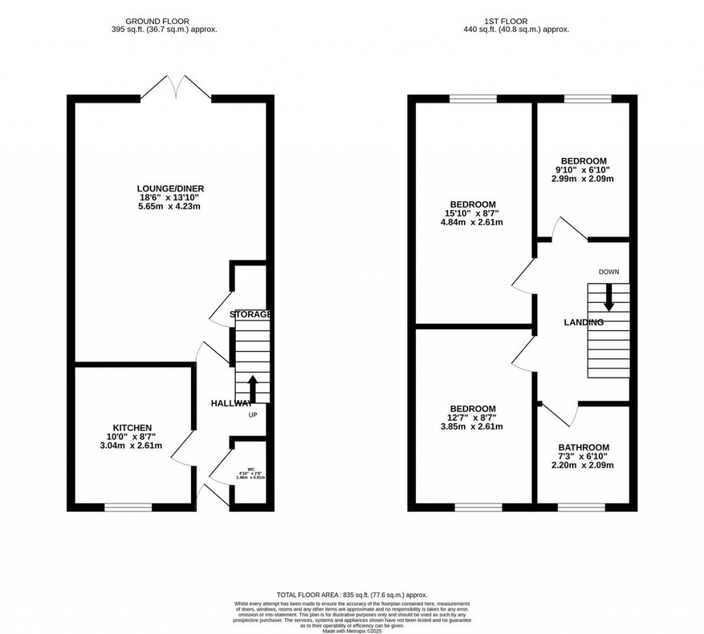 Floorplans For Paling Close, Wellingborough