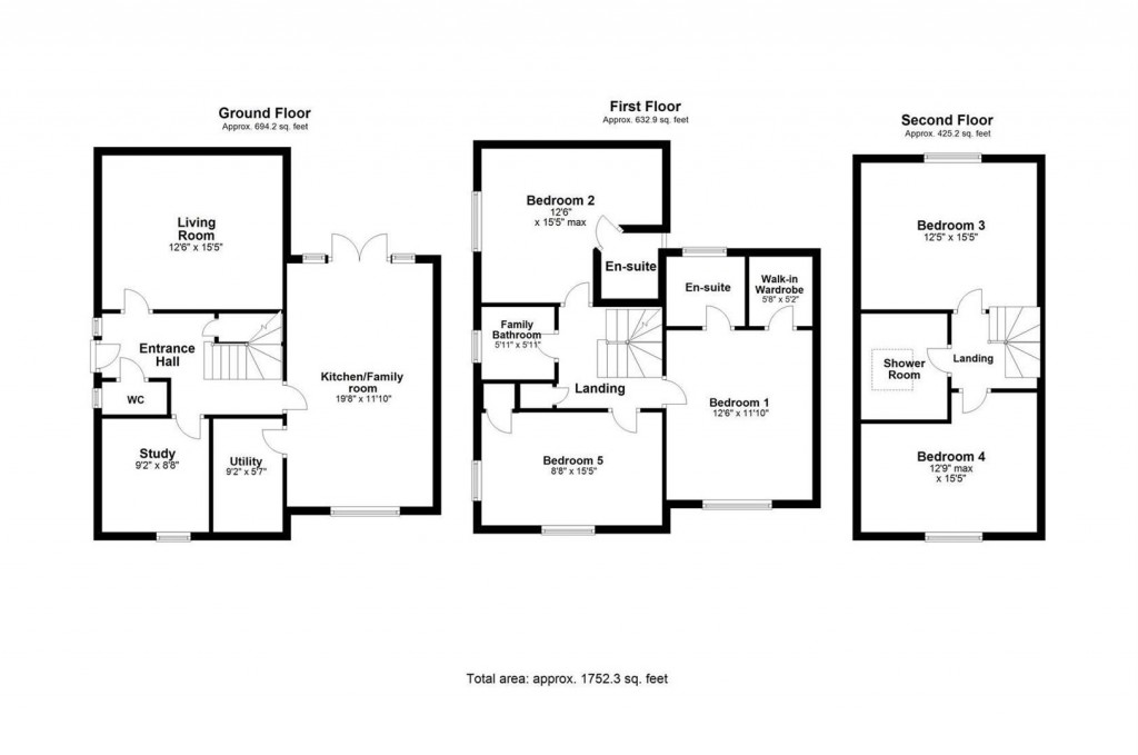 Floorplans For Ashby Street, Priors Hall, Corby