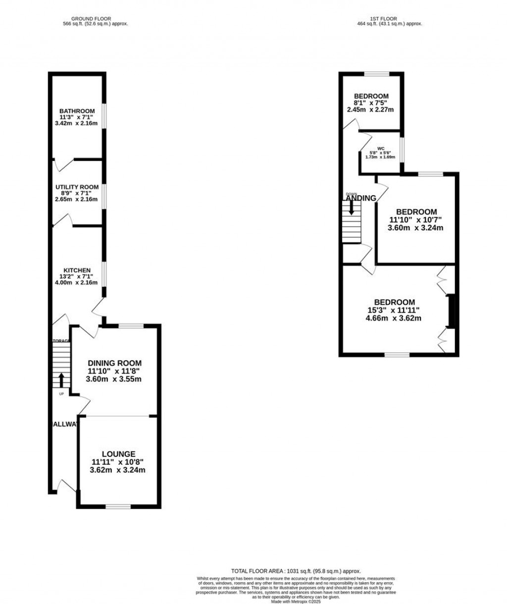 Floorplans For Crabb Street, Rushden