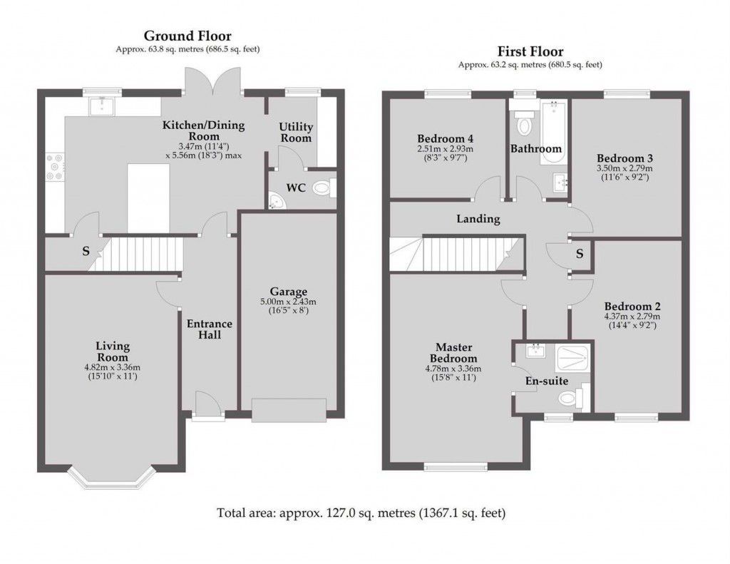 Floorplans For Blackcurrant Grove, Higham Ferrers