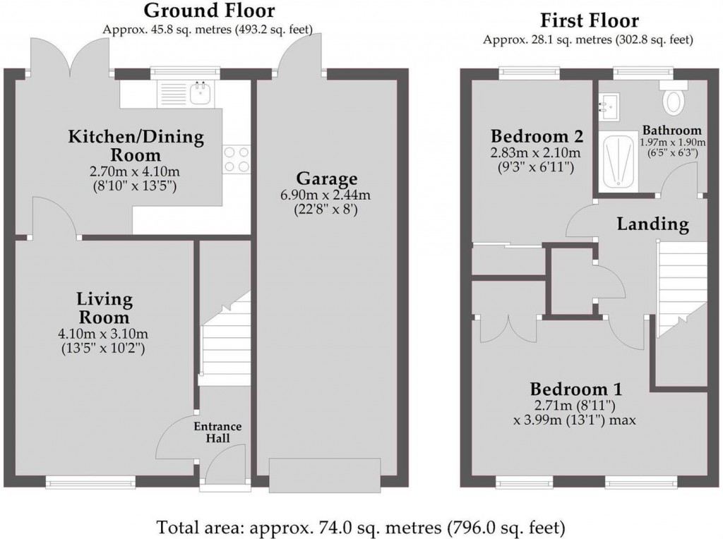 Floorplans For Drayton Place, Irthlingborough
